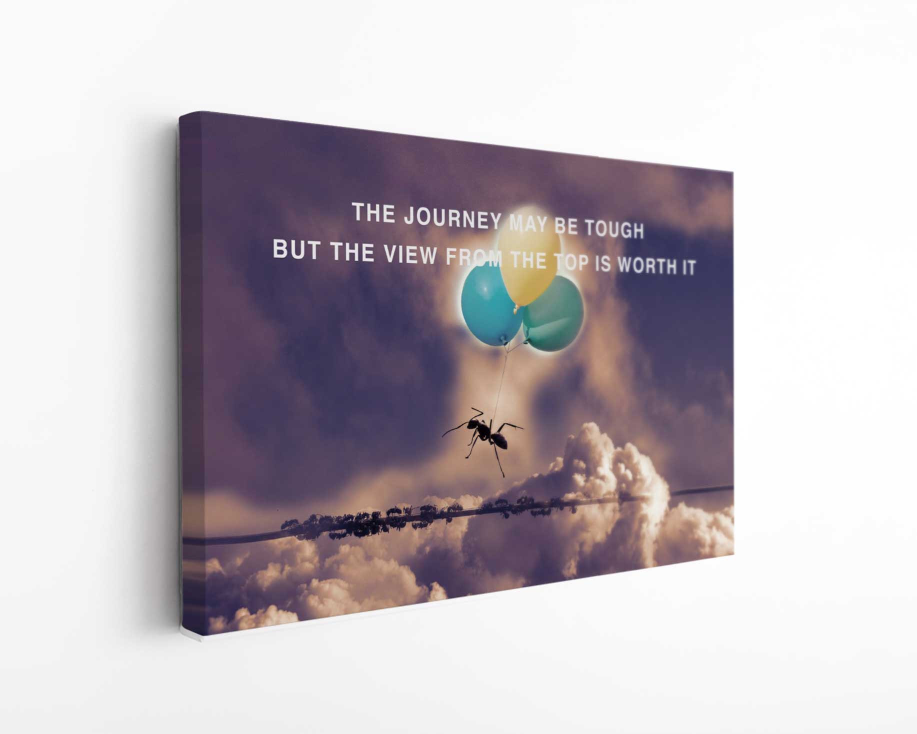 The Journey May Be Though Ant Canvas Print Motivation Photography Wall Art