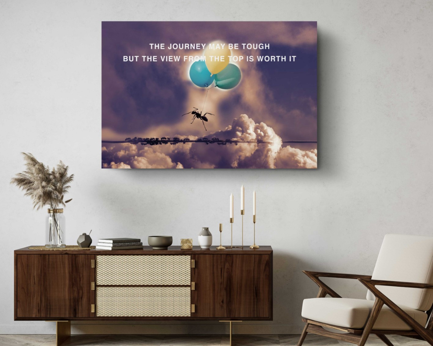 The Journey May Be Though Ant Canvas Print Motivation Photography Wall Art