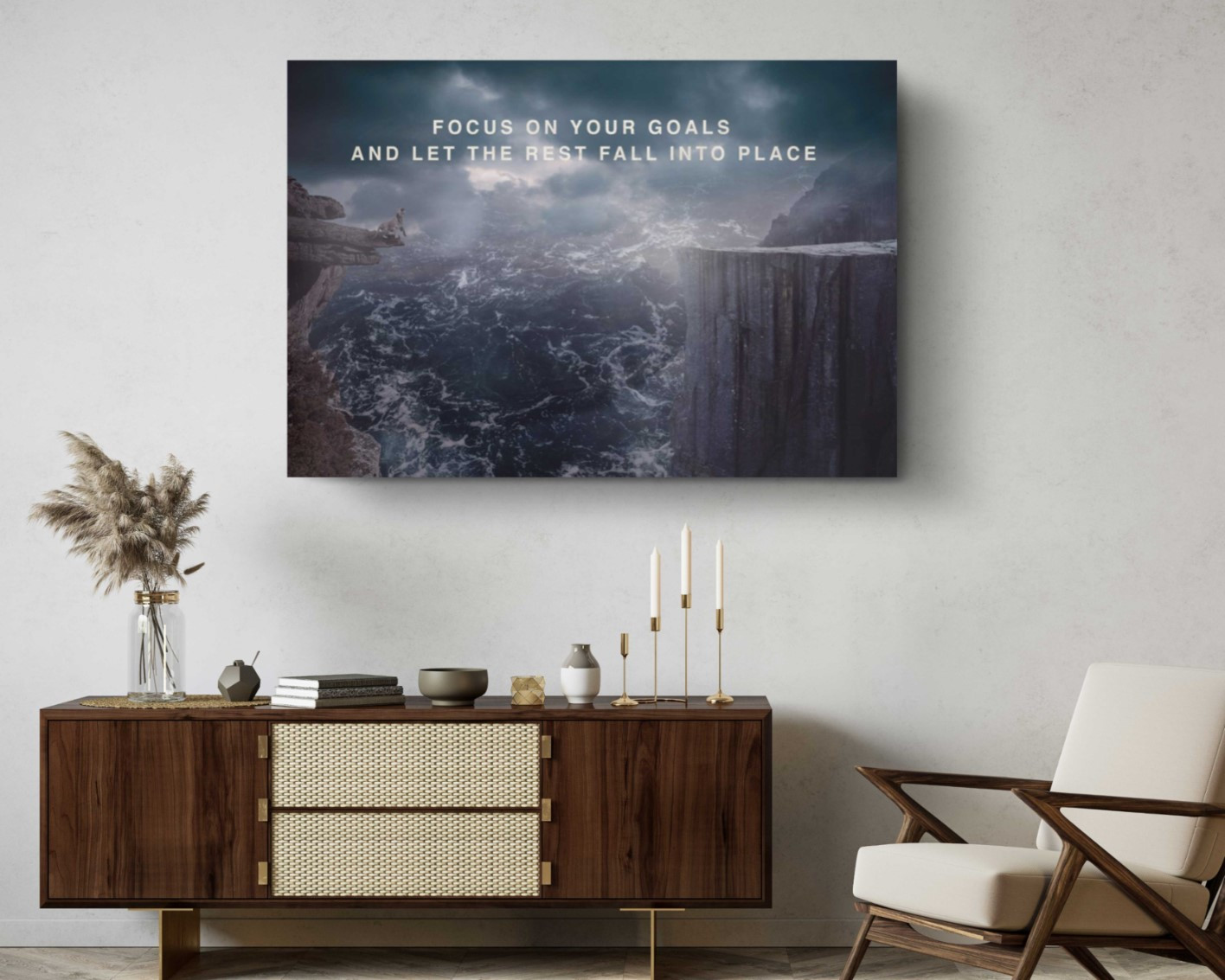 Focus On Your Goal Canvas Print Motivation Photography Wall Art