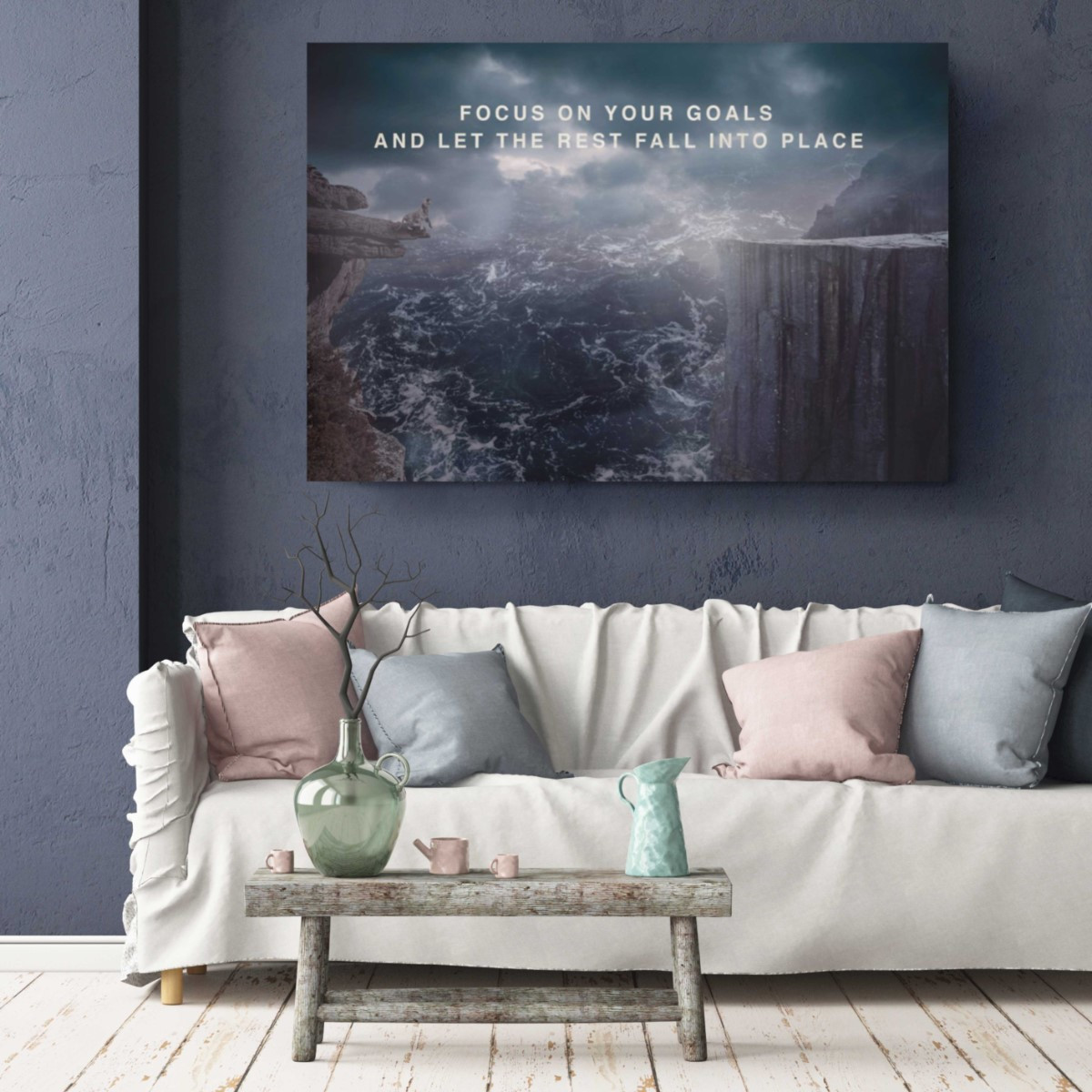 Focus On Your Goal Canvas Print Motivation Photography Wall Art