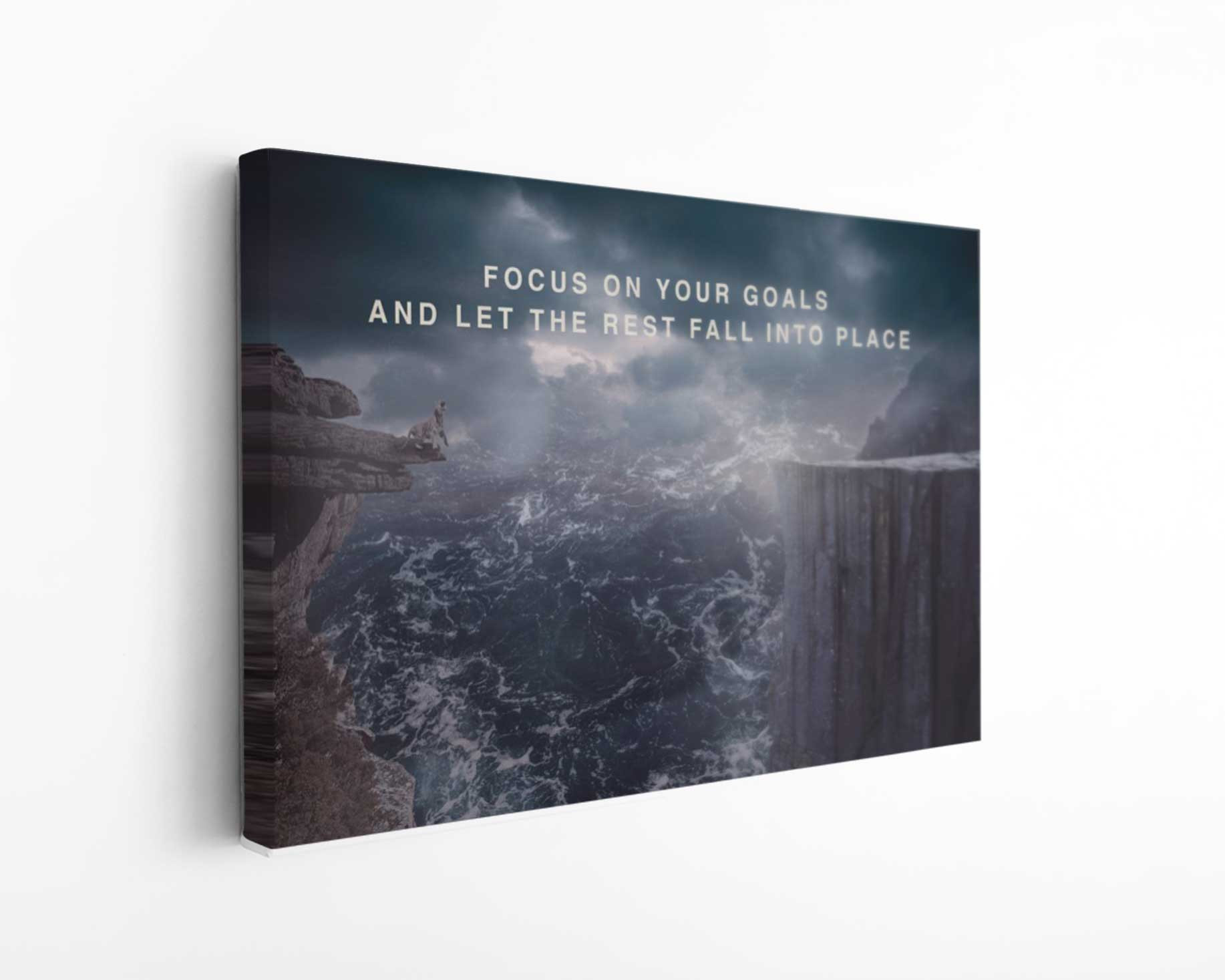 Focus On Your Goal Canvas Print Motivation Photography Wall Art