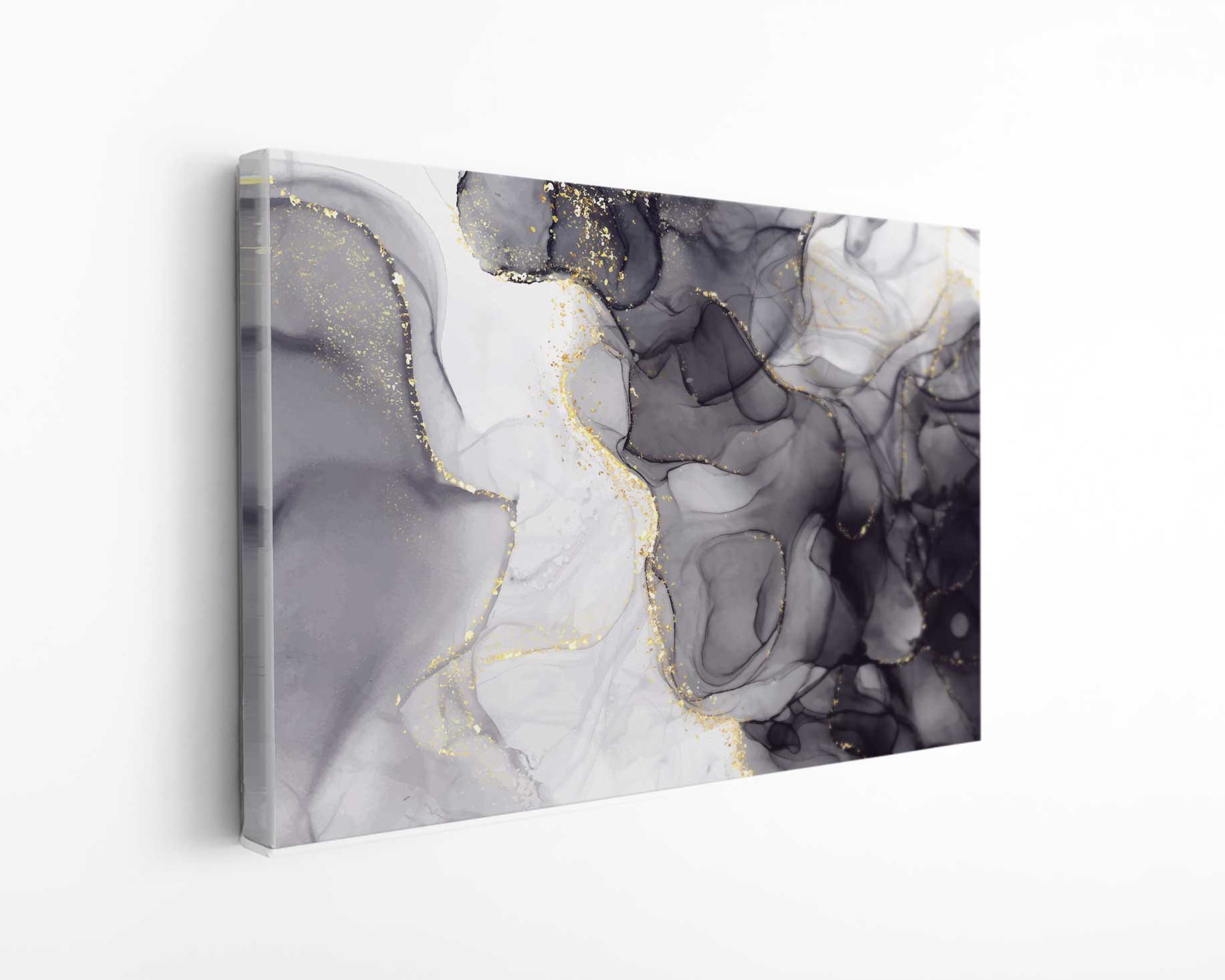 Marble Canvas Modern Art Black White Stone Canvas Print Wall Art