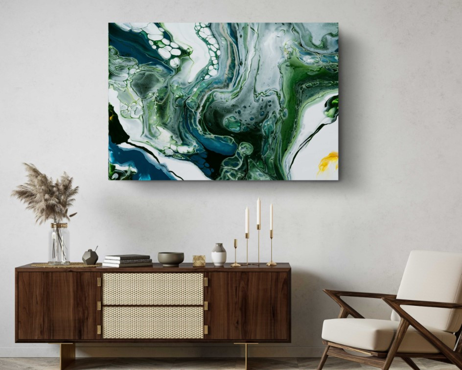 Marble Canvas Modern Art Color Jam Stone Canvas Print Wall Art