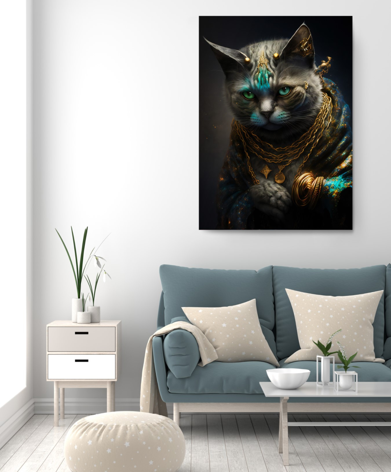 Wizard Cat Warlock Animal Kingdom Motivation Canvas Print Wall Art