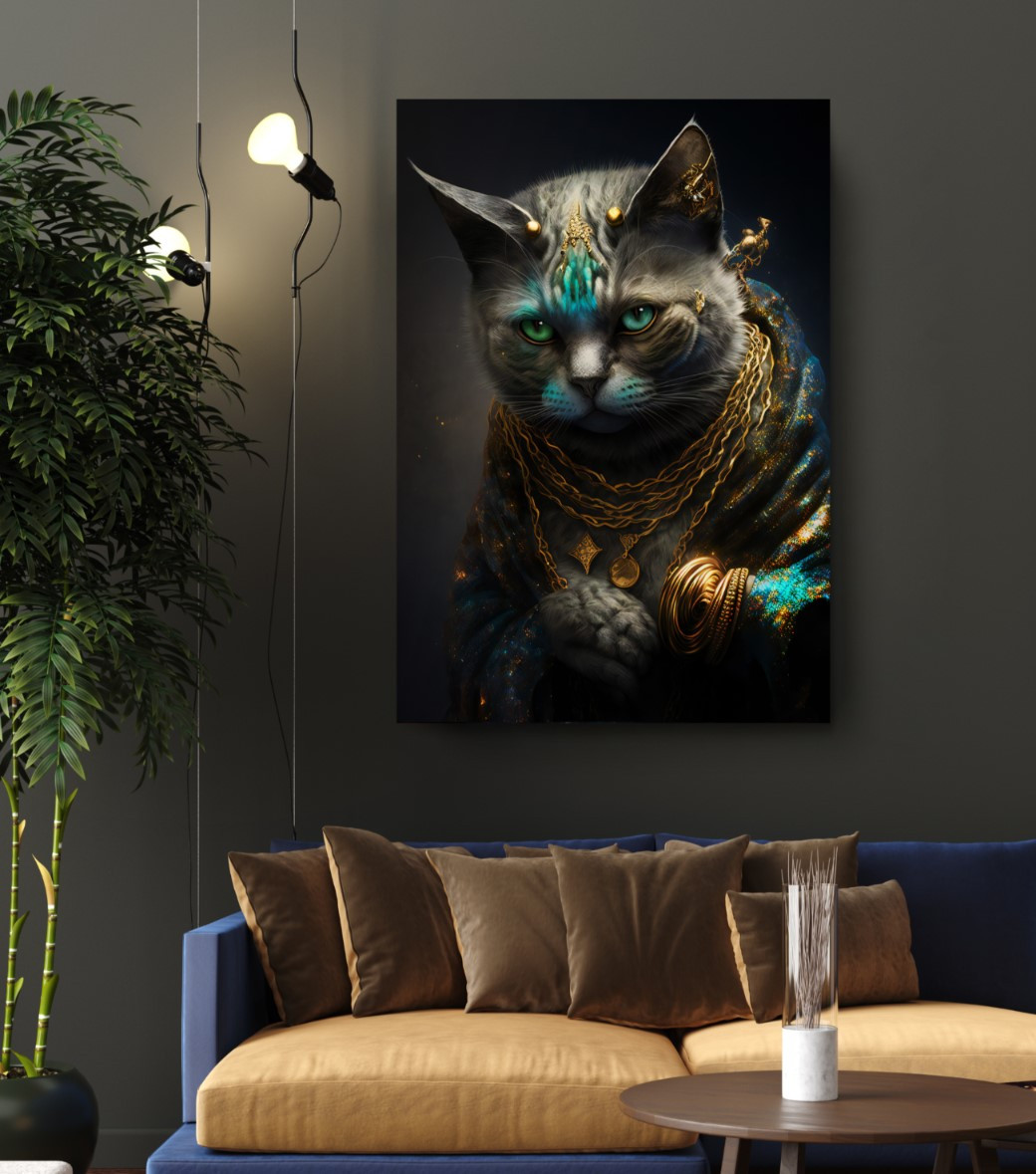 Wizard Cat Warlock Animal Kingdom Motivation Canvas Print Wall Art