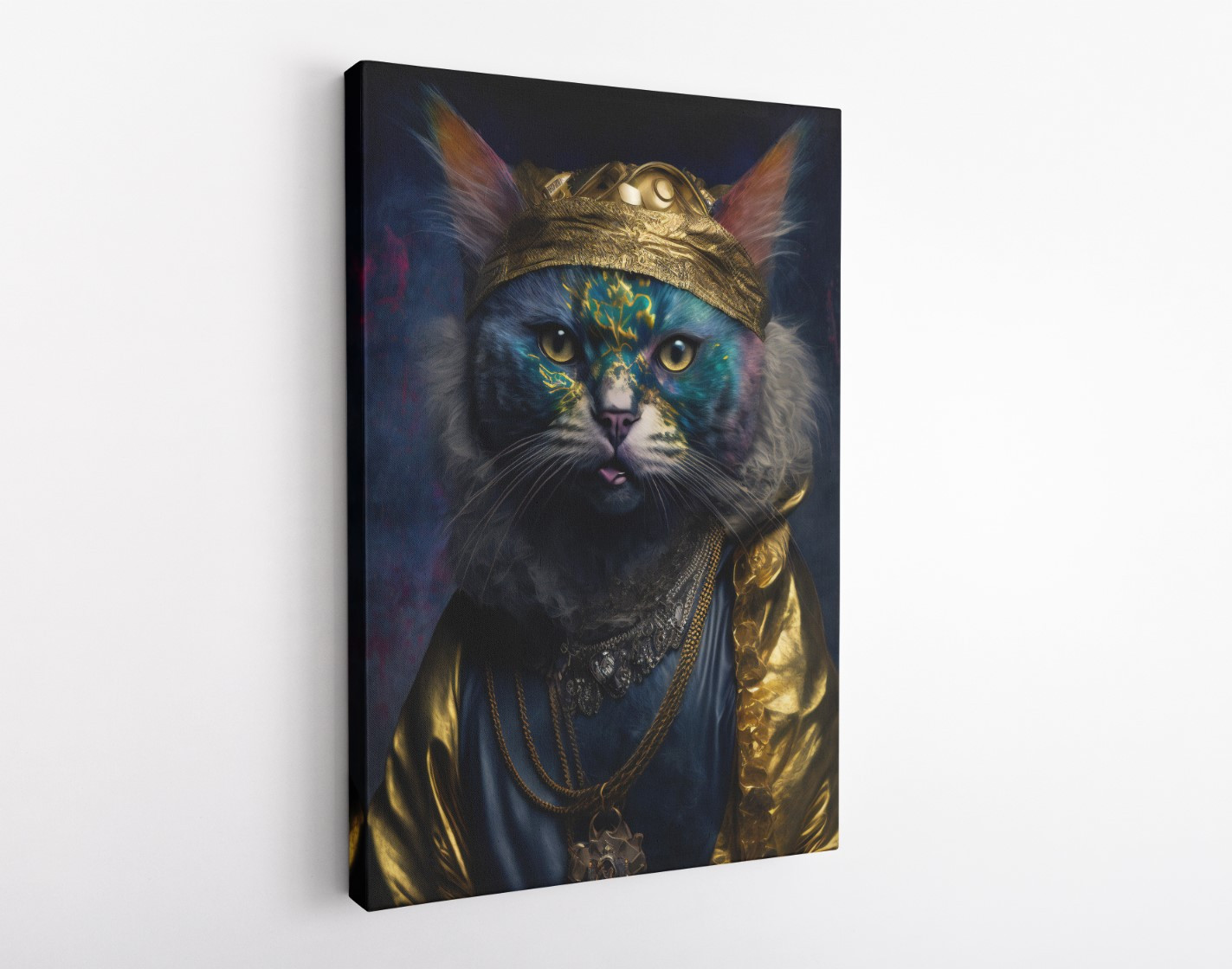Fortuneteller Cat Forecaster Animal Kingdom Motivation Canvas Print Wall Art