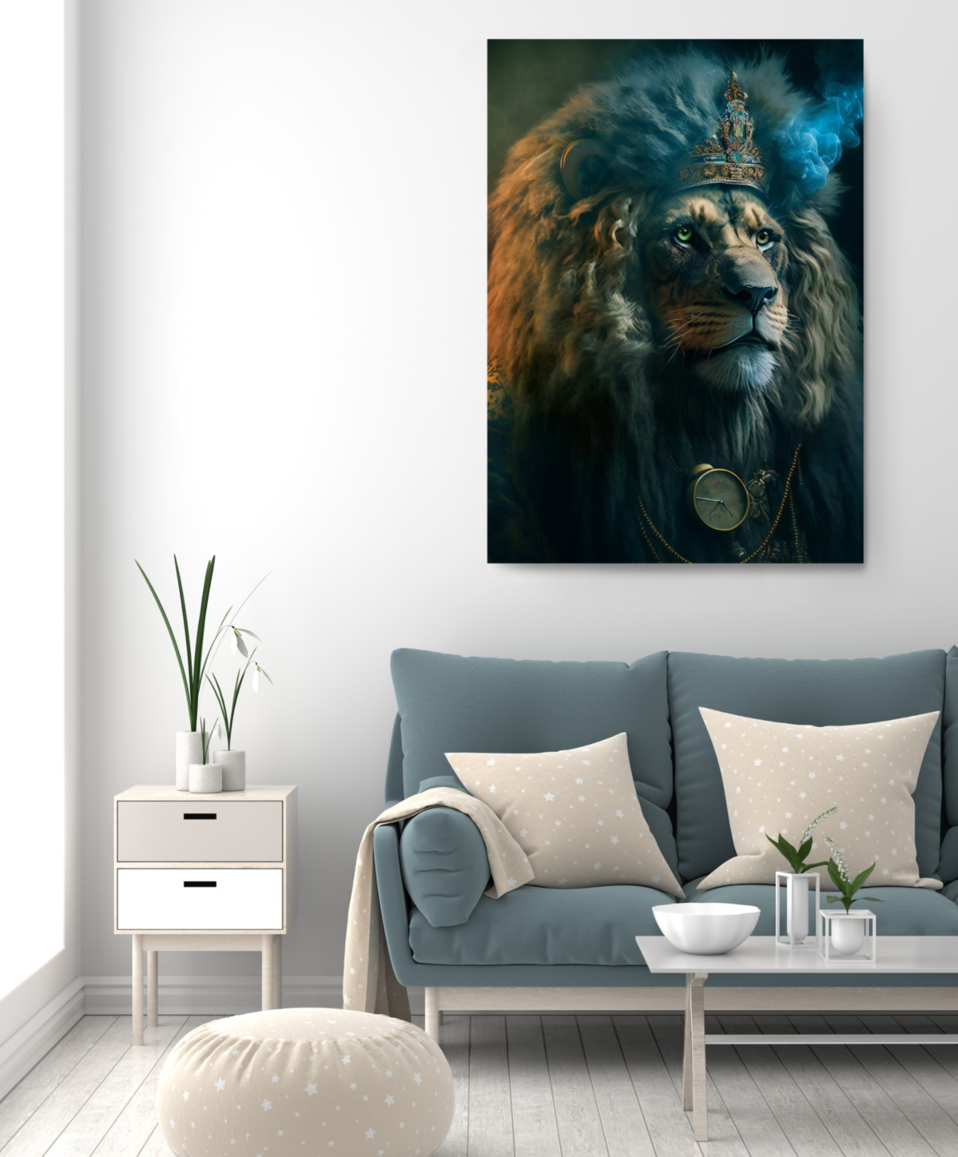 Shaman Healer Lion Animal Kingdom Motivation Canvas Wall Art