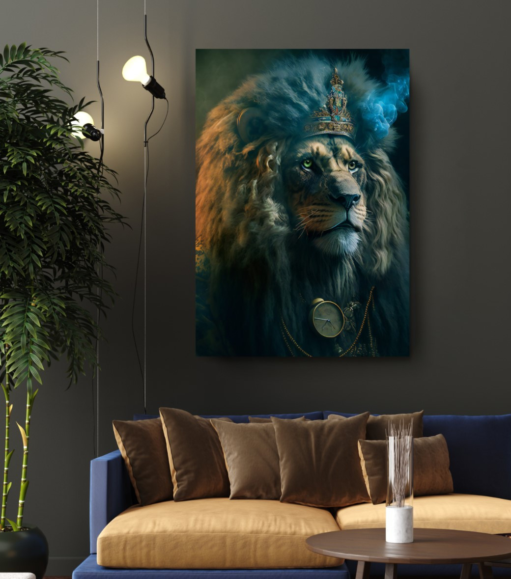 Shaman Healer Lion Animal Kingdom Motivation Canvas Wall Art