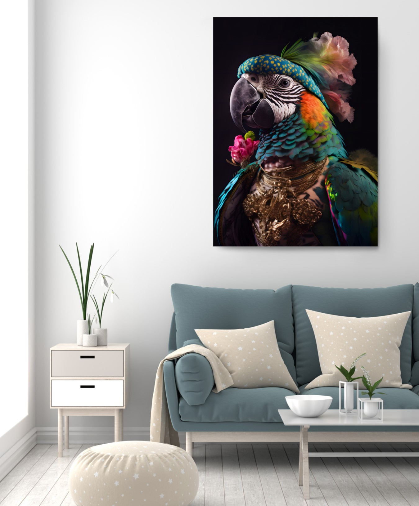 Elite Parrot Animal Kingdom Motivation Canvas Print Wall Art