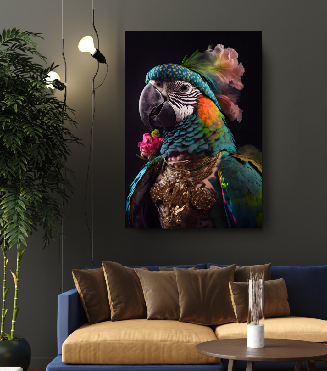 Elite Parrot Animal Kingdom Motivation Canvas Print Wall Art