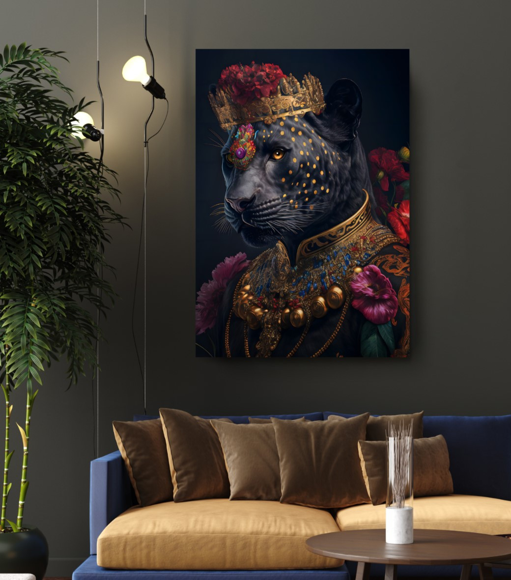 Majesty Black Panther Animal Kingdom Motivation Canvas Print Wall Art