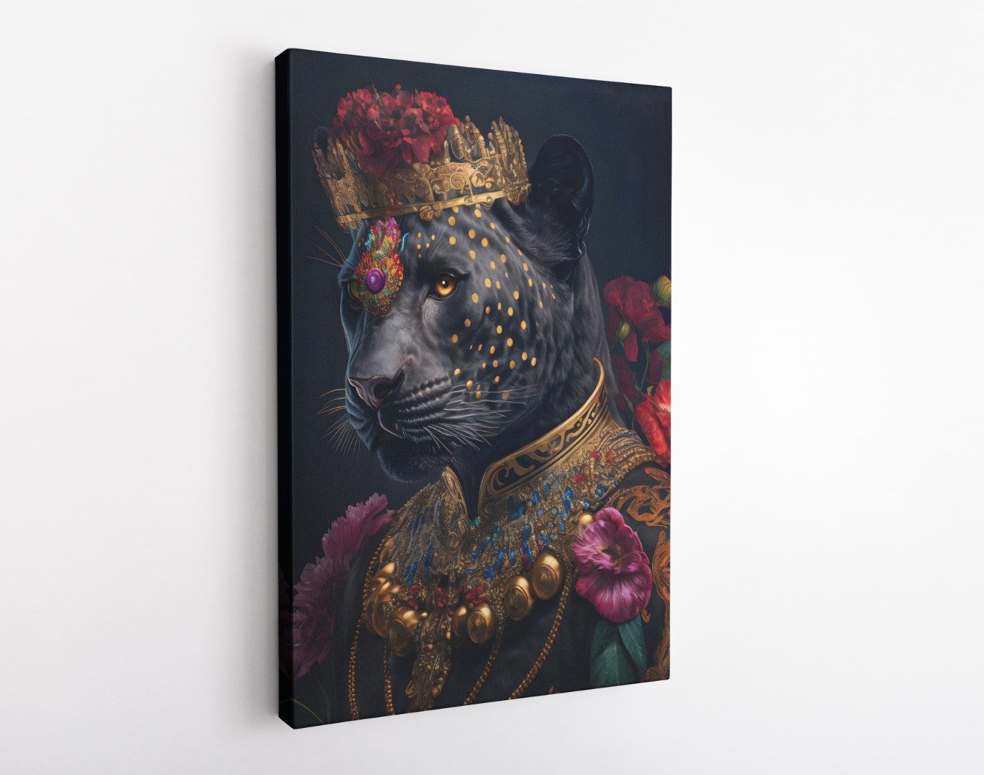 Majesty Black Panther Animal Kingdom Motivation Canvas Print Wall Art