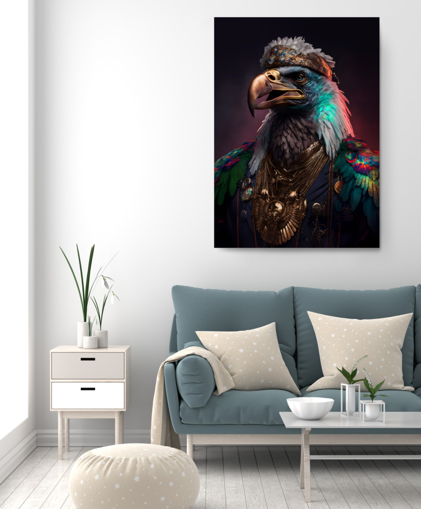 Admiral Eagle Animal Kingdom Motivation Canvas Print Wall Art