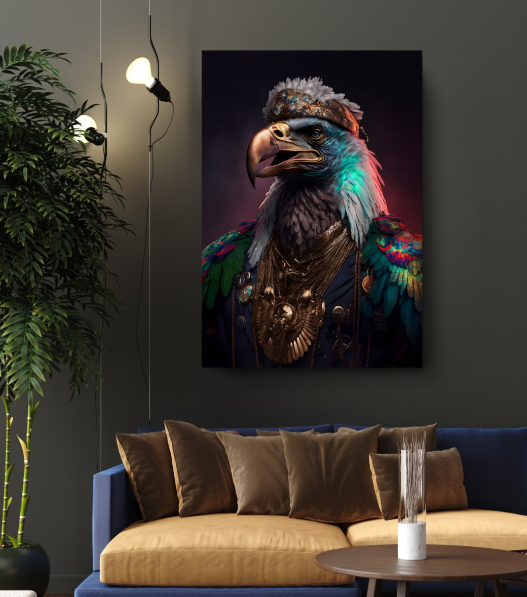 Admiral Eagle Animal Kingdom Motivation Canvas Print Wall Art