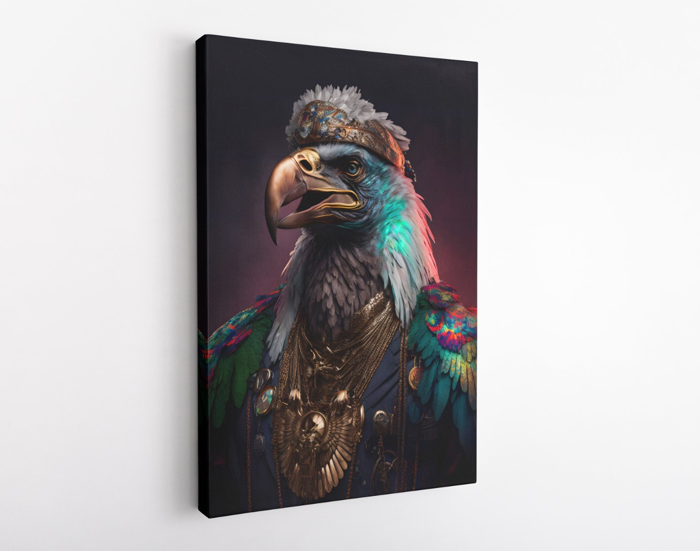Admiral Eagle Animal Kingdom Motivation Canvas Print Wall Art