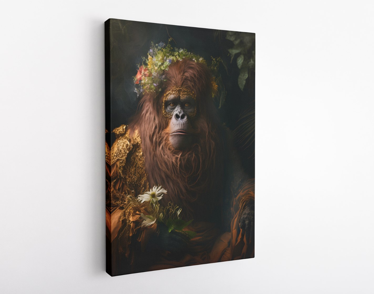 Kindhearted Monkey Animal Kingdom Motivation Canvas Print Wall Art