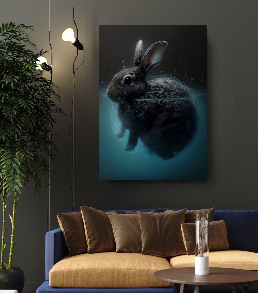 Baby Bunny Animal Kingdom Motivation Canvas Print Wall Art