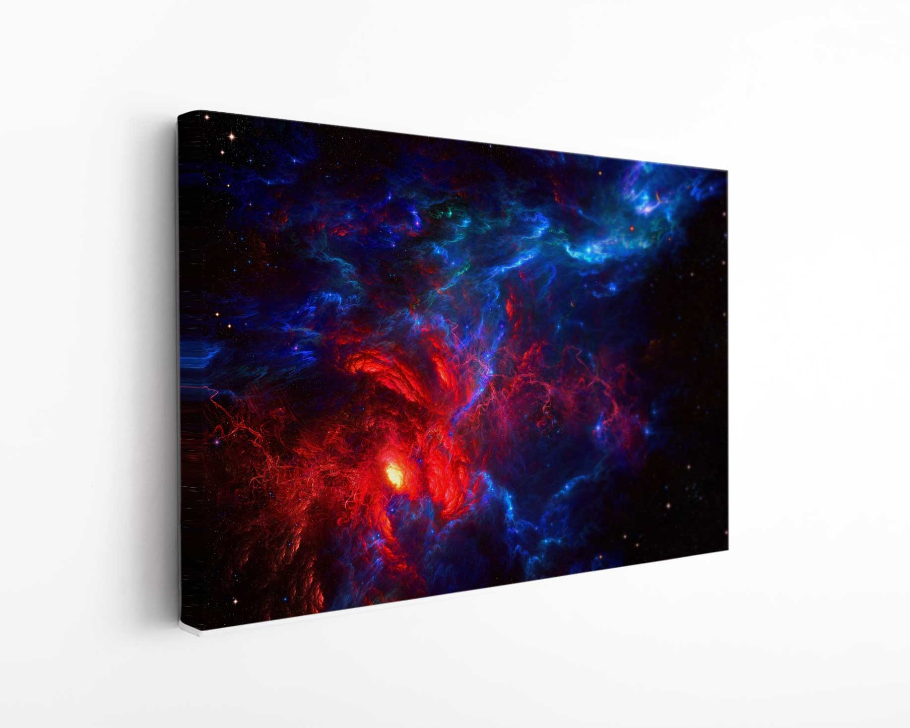 Galaxy Red Nebula Space Star Canvas Print Wall Art