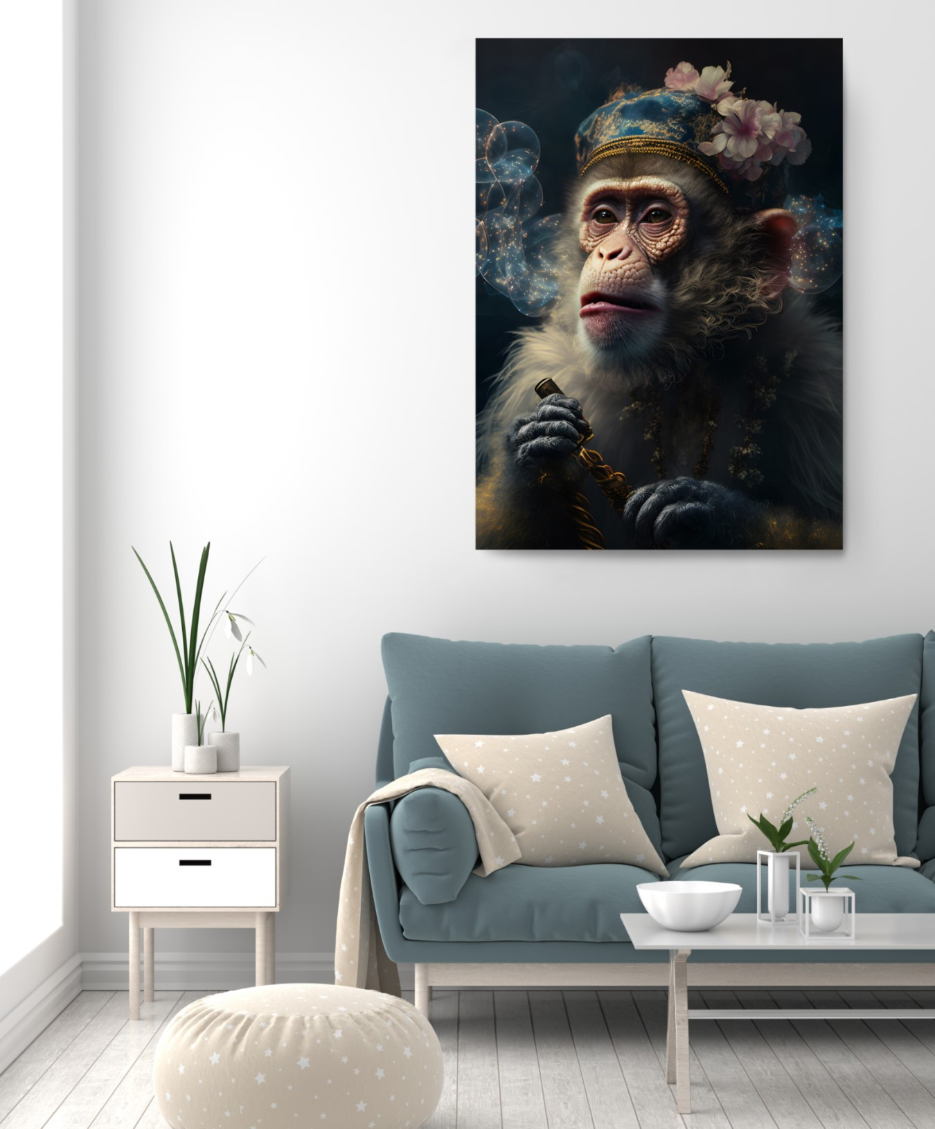 Shaman Healer Monkey Animal Kingdom Motivation Canvas Wall Art