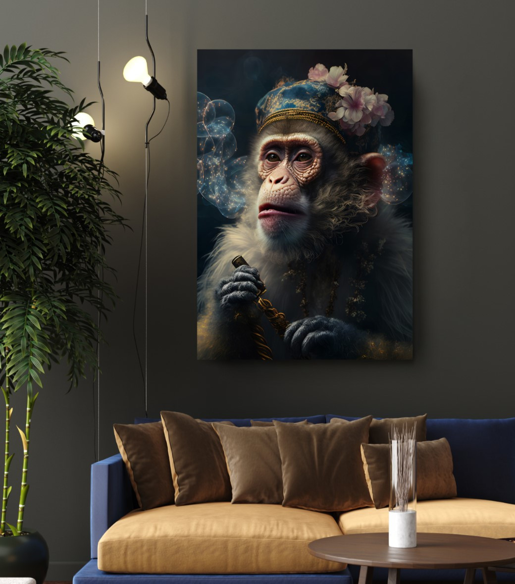 Shaman Healer Monkey Animal Kingdom Motivation Canvas Wall Art