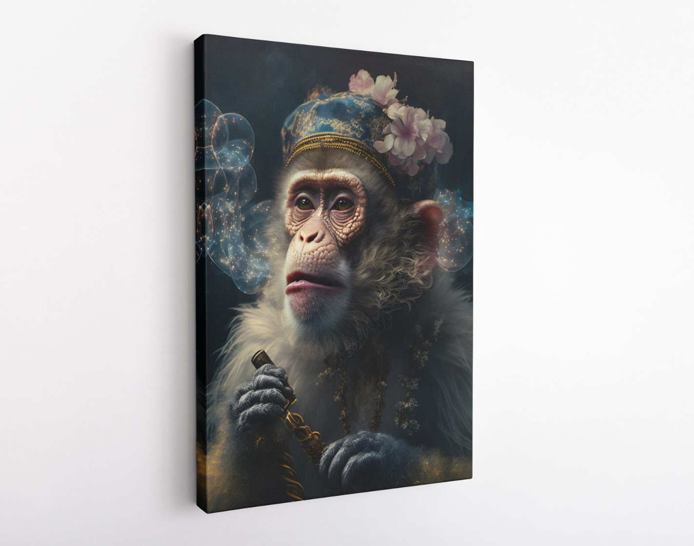 Shaman Healer Monkey Animal Kingdom Motivation Canvas Wall Art