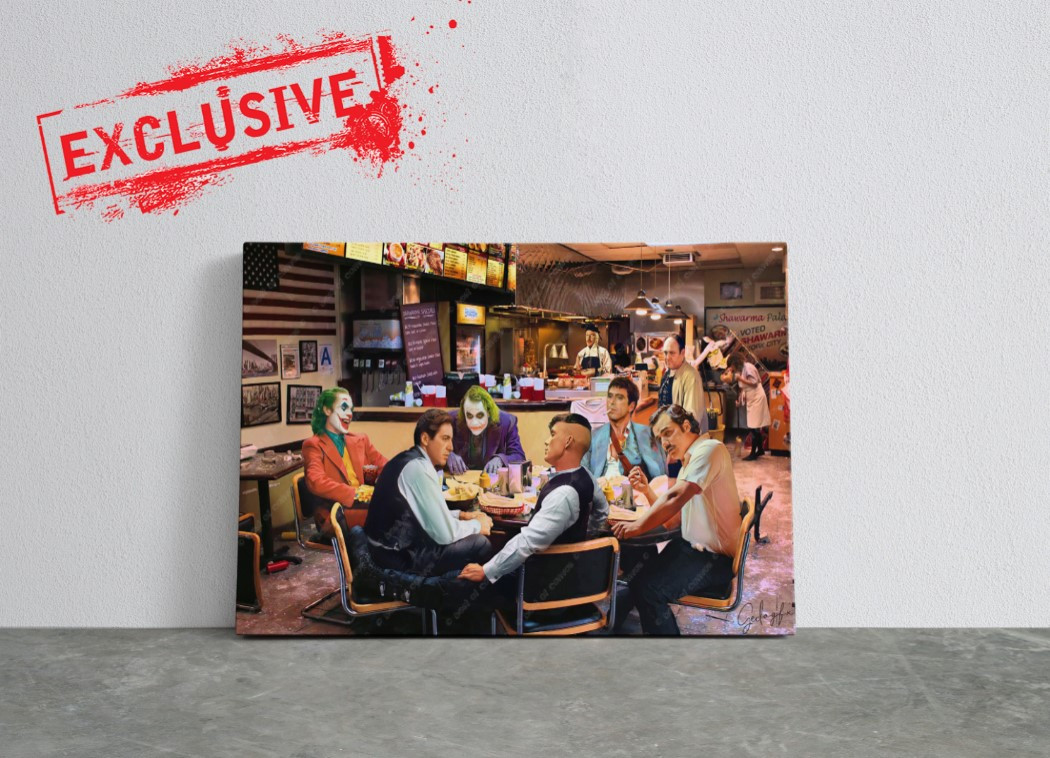 Villains Last Fast Food Café Movie Artists Legends Canvas Wall