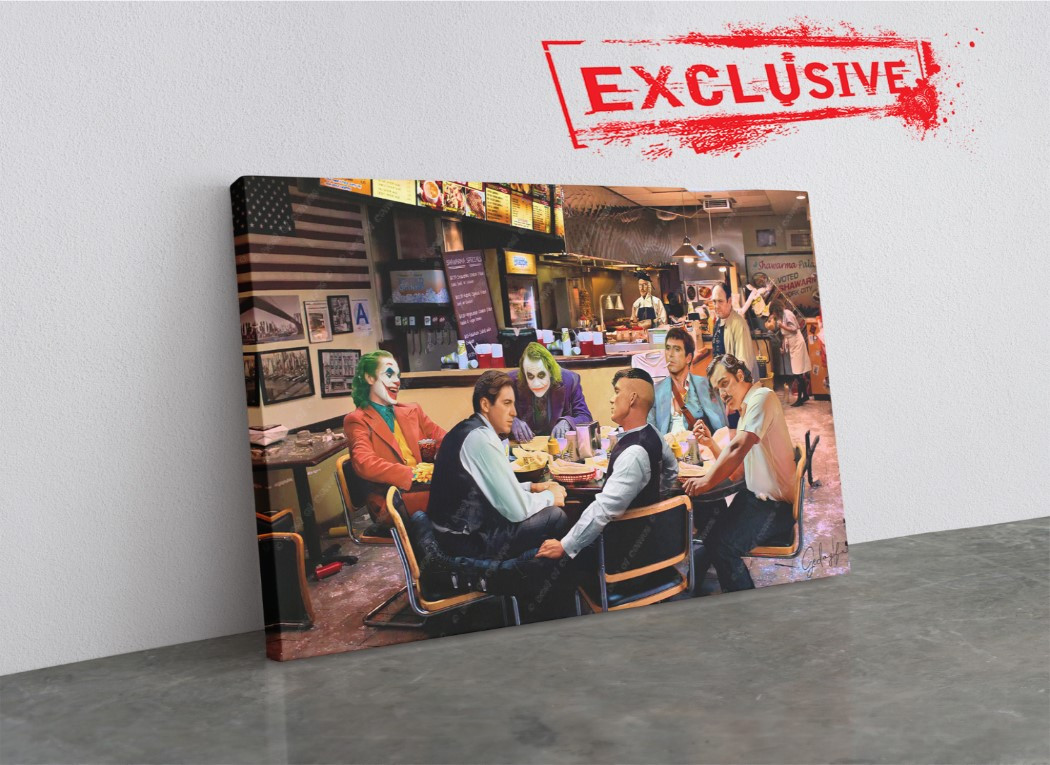 Villains Last Fast Food Café Movie Artists Legends Canvas Wall