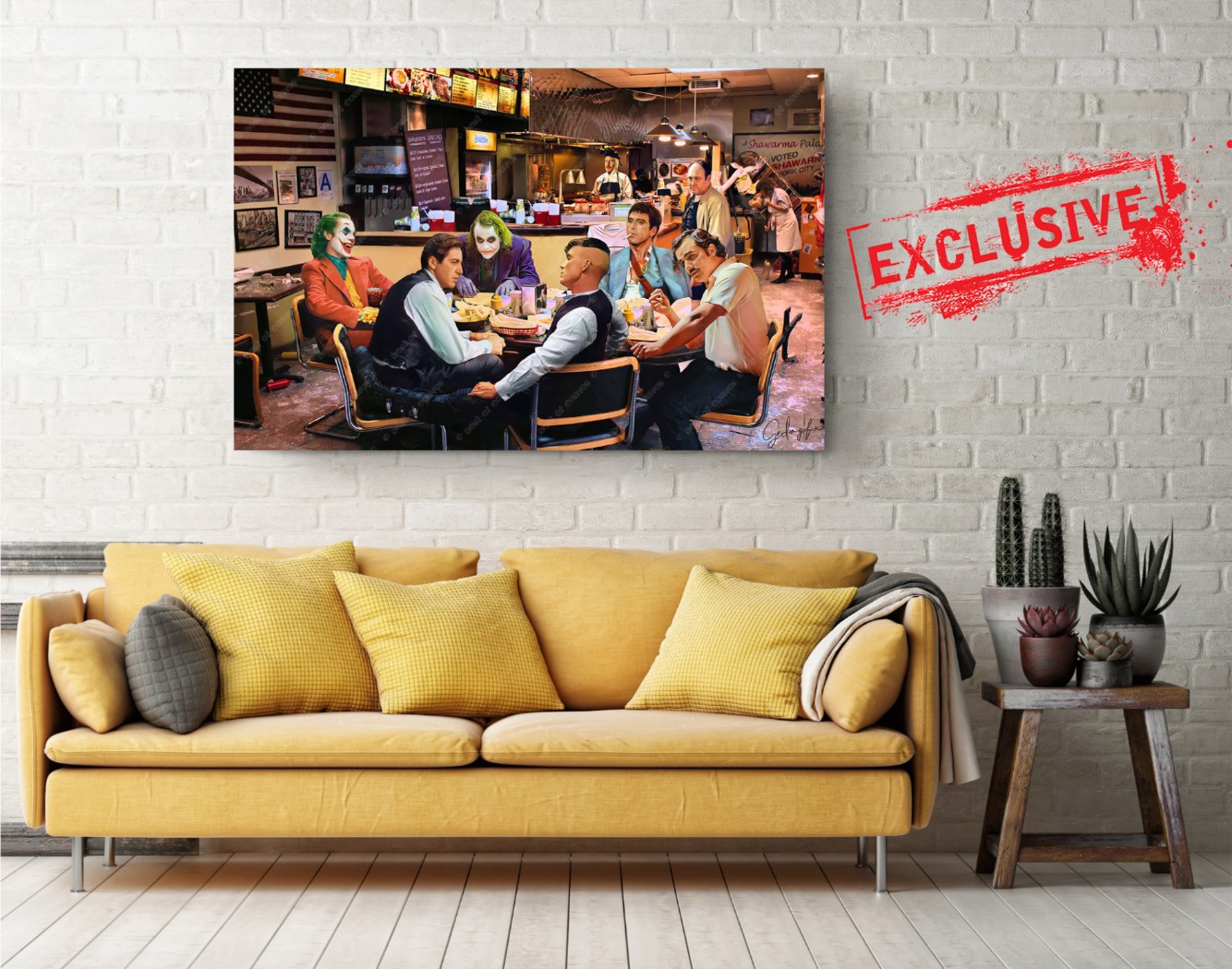 Villains Last Fast Food Café Movie Artists Legends Canvas Wall