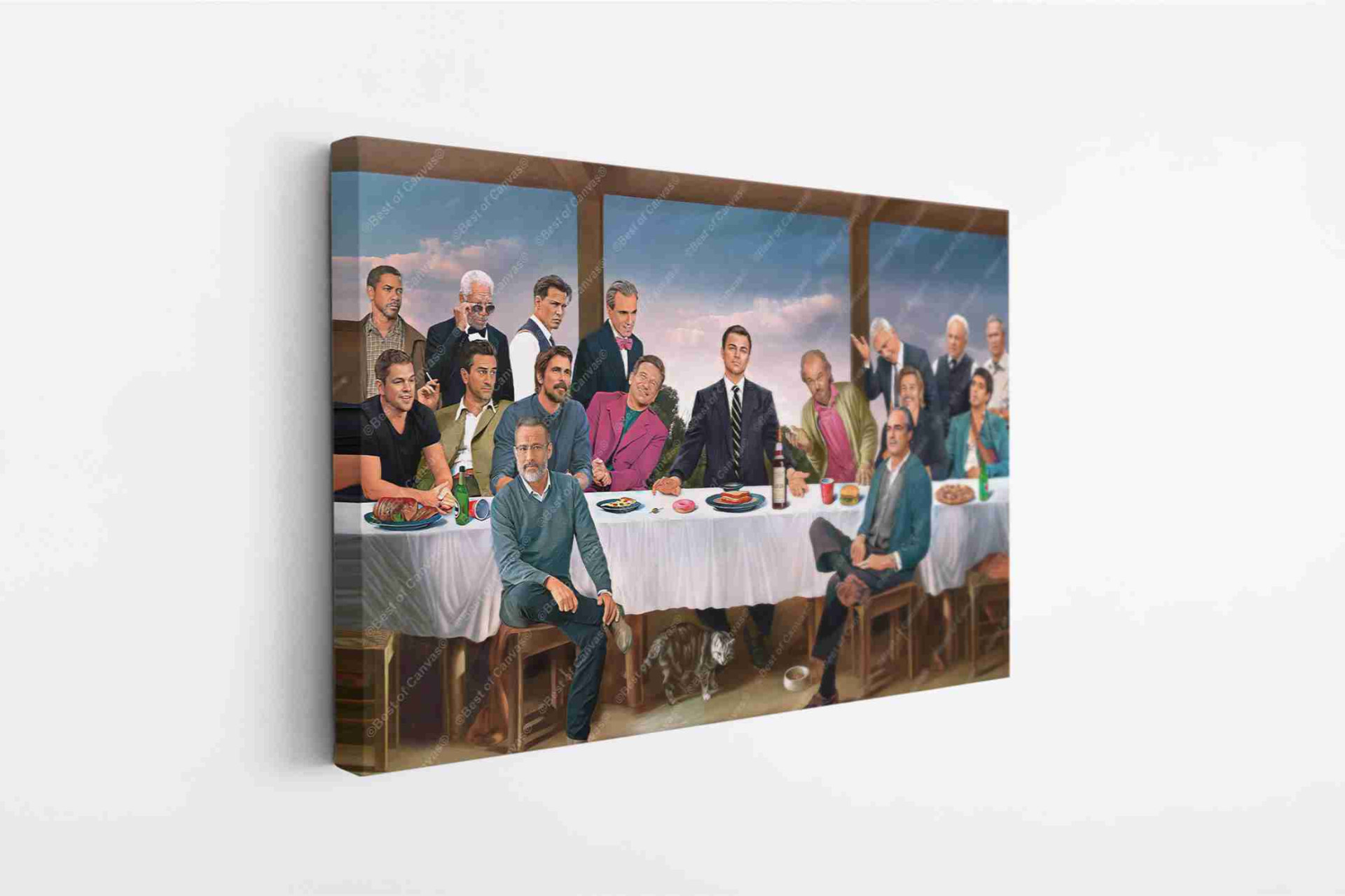 Last Supper Villain Meeting Canvas Print Wall Art