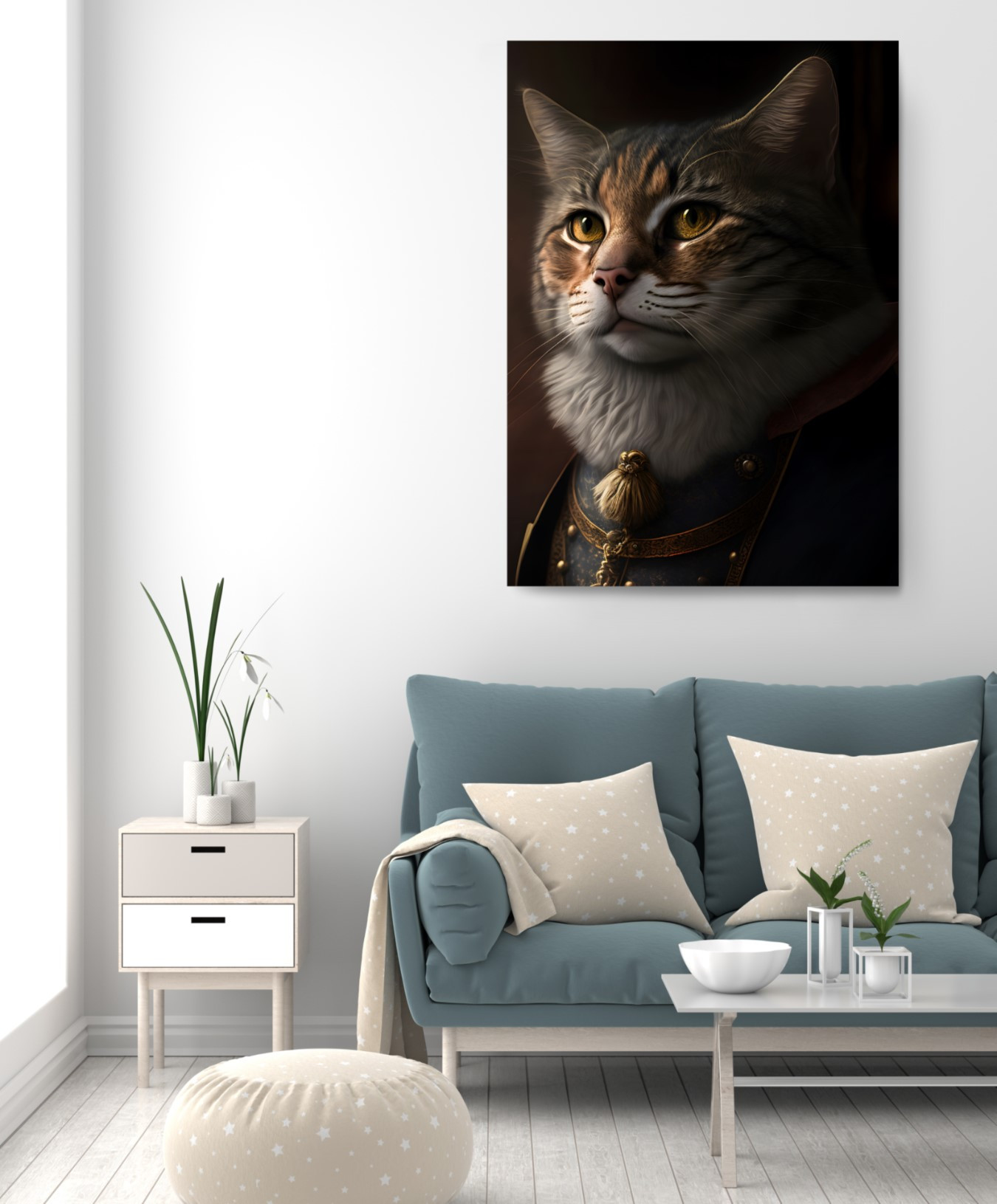 Imperial Cat Animal Kingdom Motivation Canvas Print Wall Art
