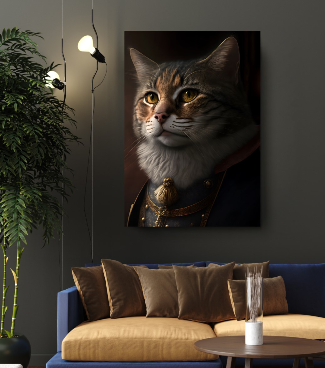 Imperial Cat Animal Kingdom Motivation Canvas Print Wall Art