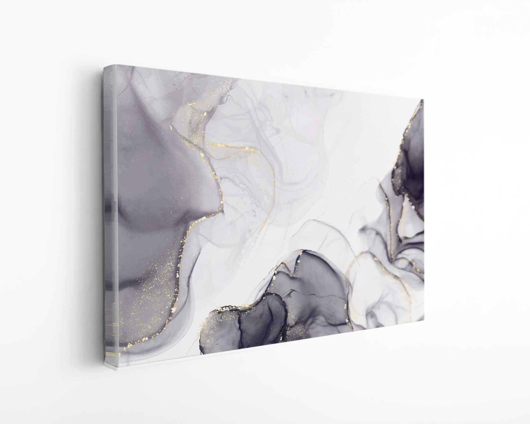 Marble Canvas Modern Art White Black Stone Canvas Print Wall Art