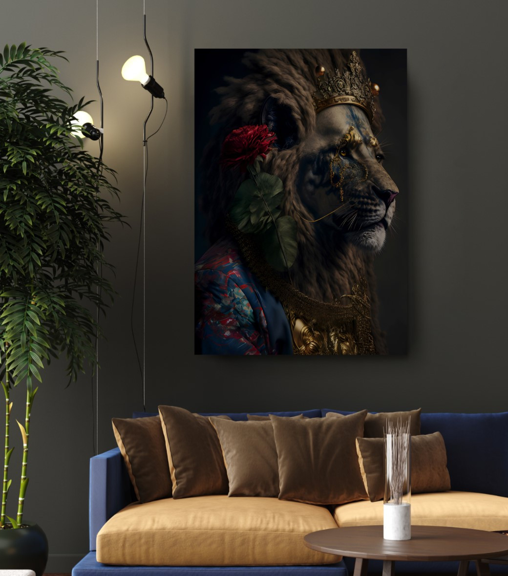 Lion King Animal Kingdom Motivation Canvas Print Wall Art