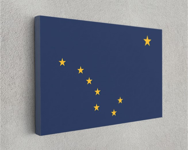 Alaska State Flag USA Flags Edition Canvas Wall Art Home Decoration