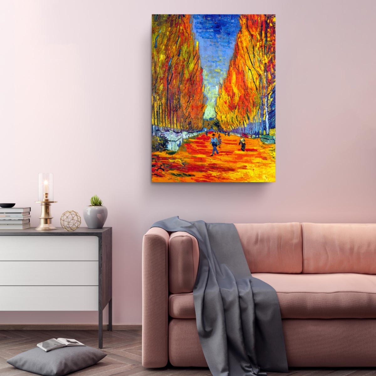 Les Alyscamps Reproduction Canvas Print Wall Art Van Gogh