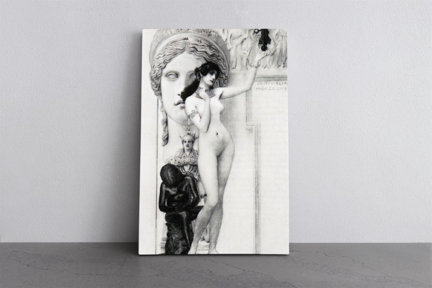 Allegory Of Sculpture Canvas Print Wall Art Gustav Klimt