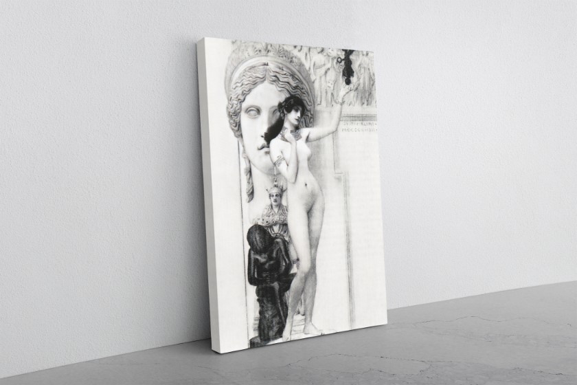 Allegory Of Sculpture Canvas Print Wall Art Gustav Klimt