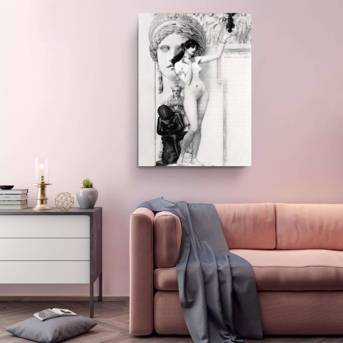 Allegory Of Sculpture Canvas Print Wall Art Gustav Klimt