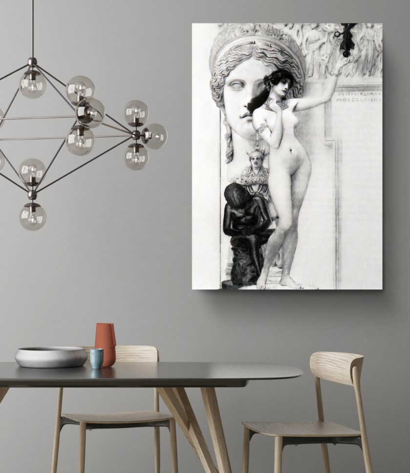 Allegory Of Sculpture Canvas Print Wall Art Gustav Klimt
