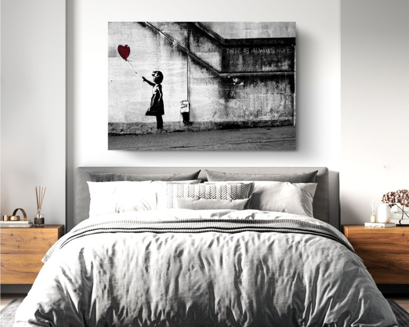 Always Hope Red Balloon Graffiti Banksy Canvas Wall Art