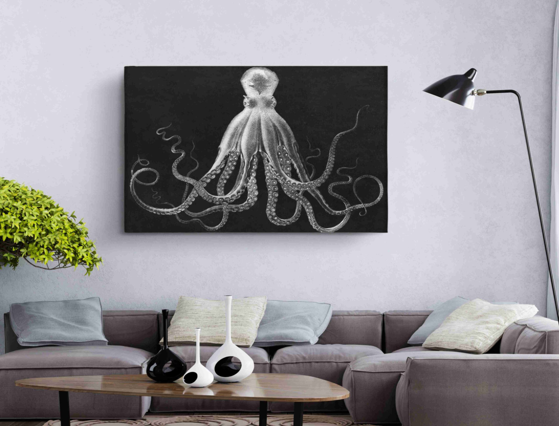 Octopus Animal Art Ocean Sea Canvas Print Wall Art