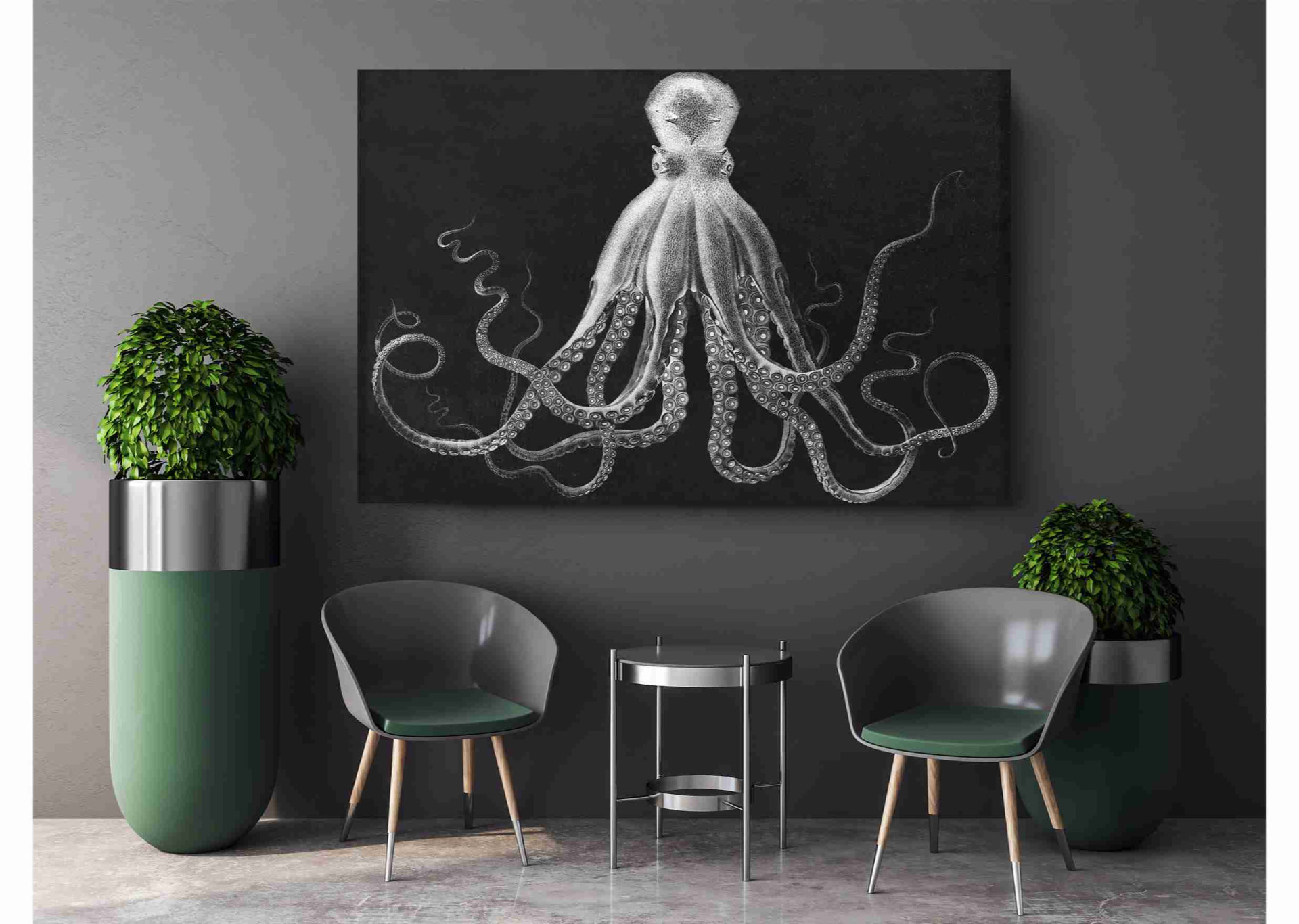 Octopus Animal Art Ocean Sea Canvas Print Wall Art