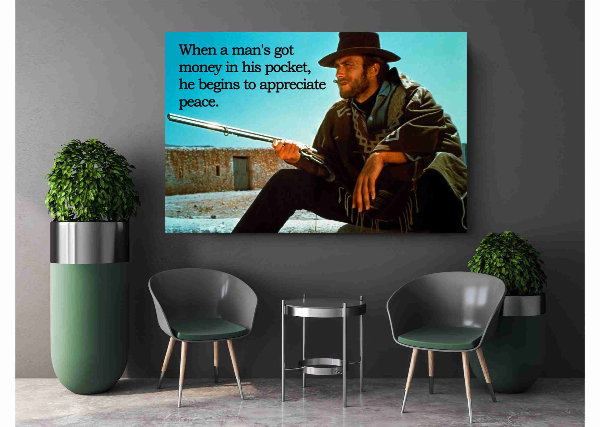The Good The Bad And The Ugly Clint Eastwood Canvas Print
