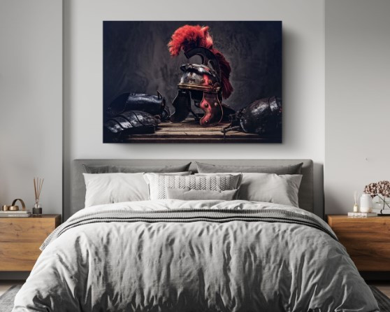 Combat Equipment Ancient Roman Empire Warrior Canvas Print Wall Art
