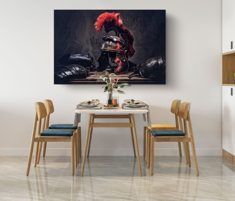 Combat Equipment Ancient Roman Empire Warrior Canvas Print Wall Art