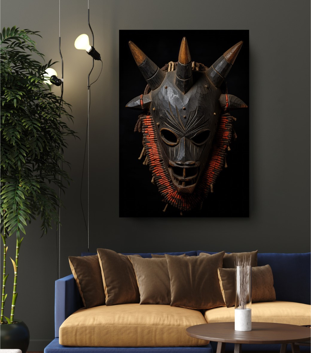 Dance of Colors African Mask Africa Edition Canvas Wall Art Home Decoration