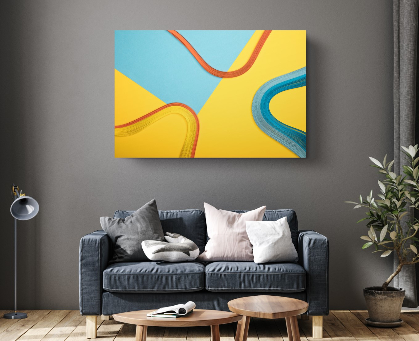 Modern Colors Effect Wall Art Canvas Print Wall Art