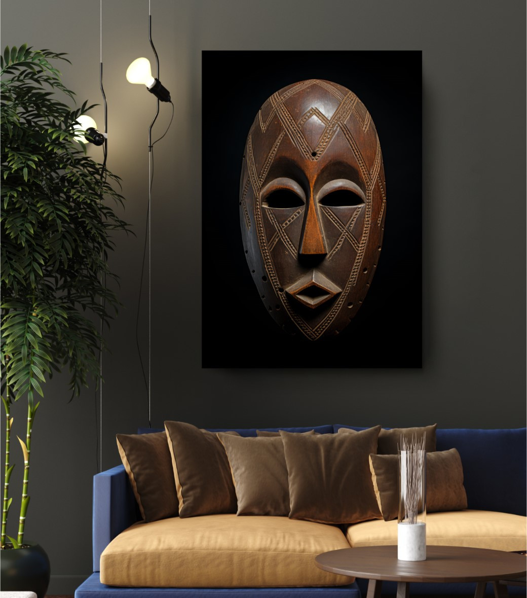 Elegance Effigy African Mask Africa Edition Canvas Wall Art Home Decoration