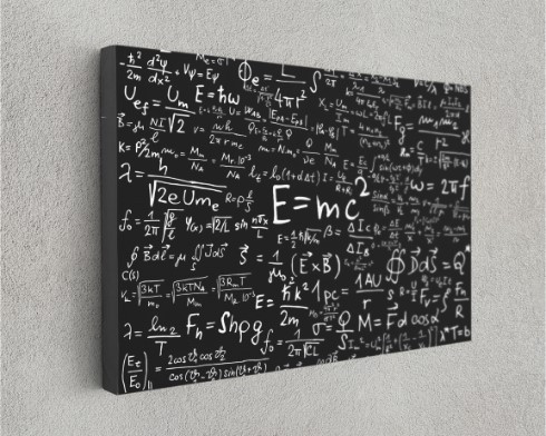 Equations Formulas Physics Motivation Science Canvas Print Wall Art