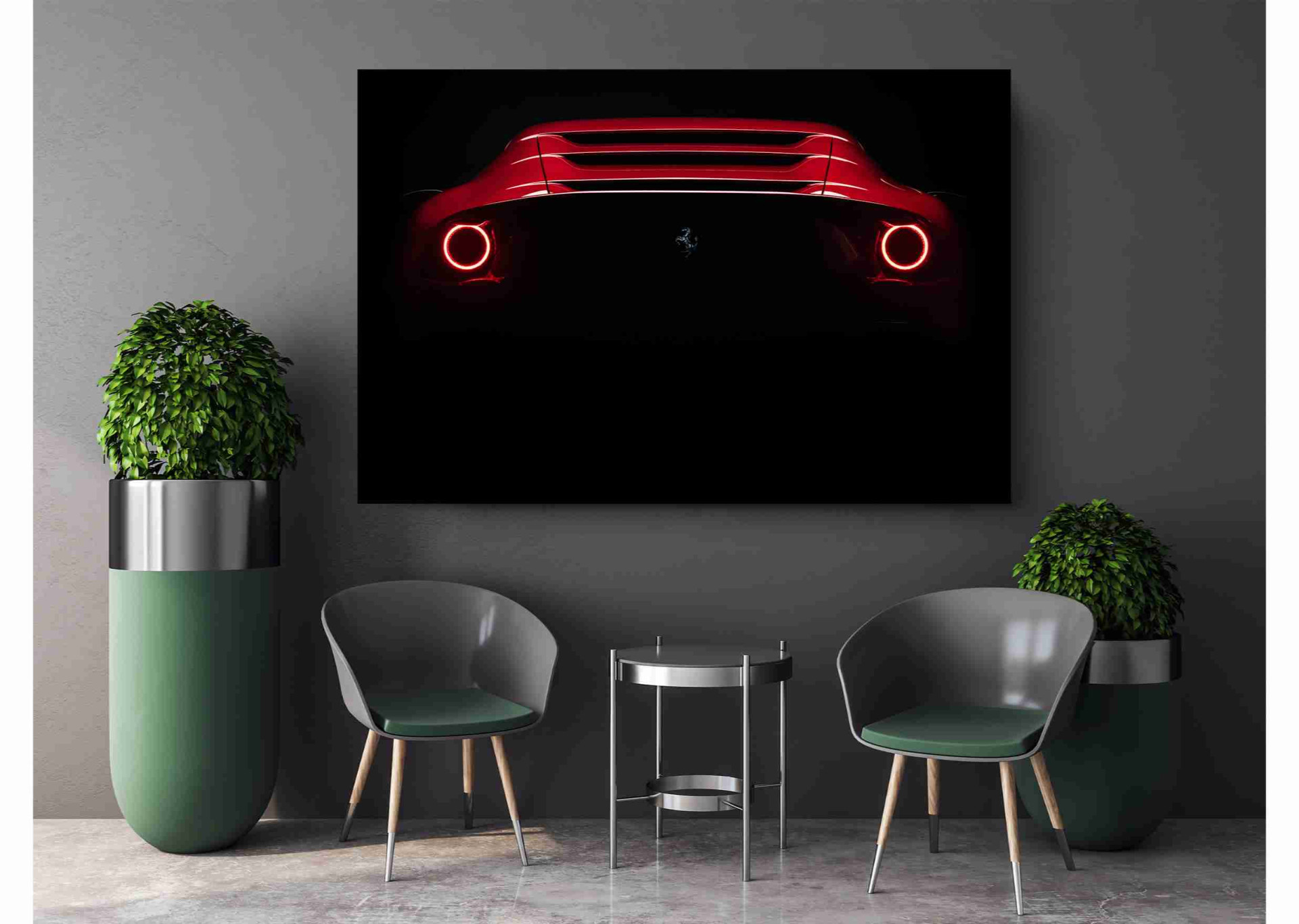 Fast Red Sport Car Canvas Print Wall Art